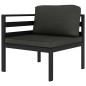 vidaXL Set Divani da Giardino 7 pz con Cuscini in Alluminio Antracite vidaXL Set Divani da Giardino 7 pz con Cuscini in Alluminio Antracite