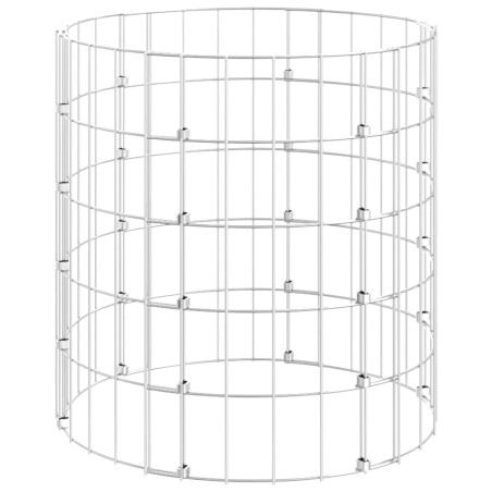 vidaXL Compostiera da Giardino Ø50x50 cm in Acciaio Zincato