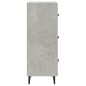 Credenza Grigio Cemento 34,5x34x90 cm in Legno Multistrato Credenza Grigio Cemento 34,5x34x90 cm in Legno Multistrato