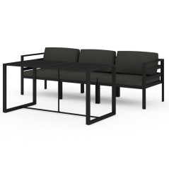 vidaXL Set Divani da Giardino 4 pz con Cuscini in Alluminio Antracite
