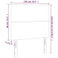 vidaXL Testiera 2 pz Marrone Scuro 100x5x78/88 cm in Tessuto