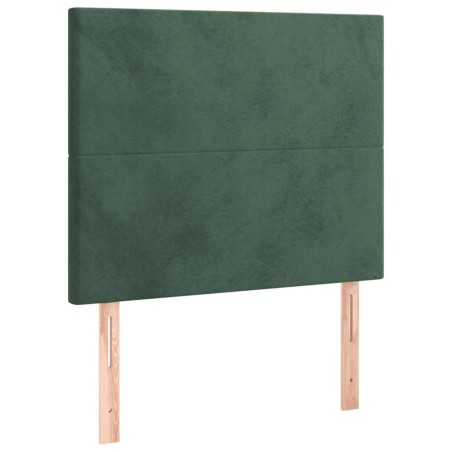 vidaXL Testiera 2 pz Verde scuro 90x5x78/88 cm in Velluto
