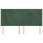 vidaXL Testiere 4 pz Verde Scuro 100x5x78/88 cm in Velluto vidaXL Testiere 4 pz Verde Scuro 100x5x78/88 cm in Velluto