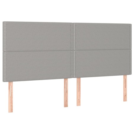 vidaXL Testiera 4 pz Grigio Chiaro 90x5x78/88 cm in Tessuto