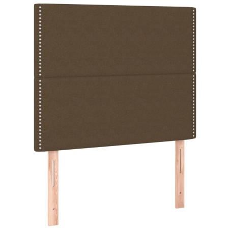 vidaXL Testiera 2 pz Marrone Scuro 90x5x78/88 cm in Tessuto