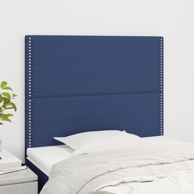 vidaXL Testiera 2 pz Blu 90x5x78/88 cm in Tessuto vidaXL Testiera 2 pz Blu 90x5x78/88 cm in Tessuto