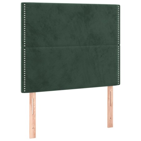 vidaXL Testiera 2 pz Verde Scuro 80x5x78/88 cm in Velluto