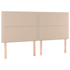 vidaXL Testiere 4 pz Cappuccino 90x5x78/88 cm in Similpelle