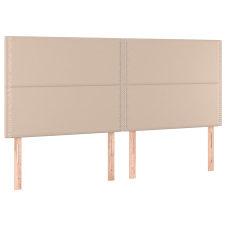 vidaXL Testiere 4 pz Cappuccino 90x5x78/88 cm in Similpelle
