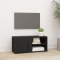 Mobile Porta TV Nero 80x31,5x36 cm in Legno Multistrato Mobile Porta TV Nero 80x31,5x36 cm in Legno Multistrato