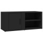 Mobile Porta TV Nero 80x31,5x36 cm in Legno Multistrato Mobile Porta TV Nero 80x31,5x36 cm in Legno Multistrato