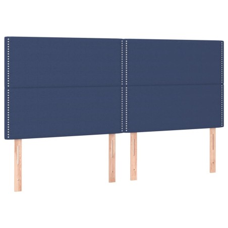 vidaXL Testiera 4 pz Blu 80x5x78/88 cm in Tessuto