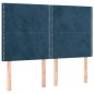 vidaXL Testiere 4 pz Blu Scuro 72x5x78/88 cm in Velluto vidaXL Testiere 4 pz Blu Scuro 72x5x78/88 cm in Velluto