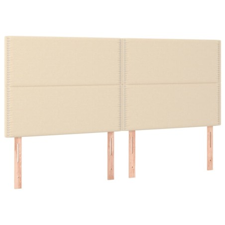 vidaXL Testiera 4 pz Crema 100x5x78/88 cm in Tessuto