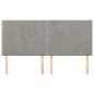 vidaXL Testiera 4 pz Grigio Chiaro 80x5x78/88 cm in Velluto vidaXL Testiera 4 pz Grigio Chiaro 80x5x78/88 cm in Velluto