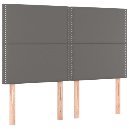 vidaXL Testiere 4 pz Grigie 72x5x78/88 cm in Similpelle