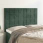 vidaXL Testiere 4 pz Verde Scuro 72x5x78/88 cm in Velluto vidaXL Testiere 4 pz Verde Scuro 72x5x78/88 cm in Velluto
