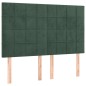 vidaXL Testiere 4 pz Verde Scuro 72x5x78/88 cm in Velluto vidaXL Testiere 4 pz Verde Scuro 72x5x78/88 cm in Velluto