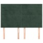 vidaXL Testiere 4 pz Verde Scuro 72x5x78/88 cm in Velluto vidaXL Testiere 4 pz Verde Scuro 72x5x78/88 cm in Velluto