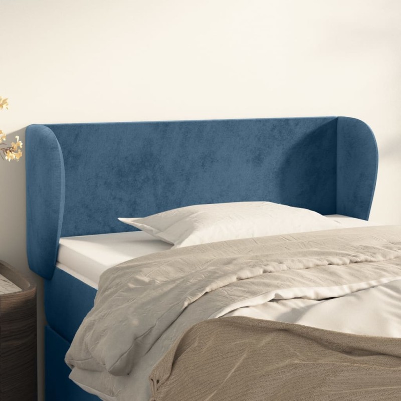 vidaXL Testiera ad Orecchio Blu Scuro 83x23x78/88 cm in Velluto vidaXL Testiera ad Orecchio Blu Scuro 83x23x78/88 cm in Velluto