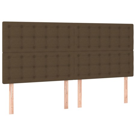 vidaXL Testiera 4 pz Marrone Scuro 90x5x78/88 cm in Tessuto