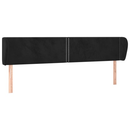 vidaXL Testiera ad Orecchio Nera 163x23x78/88 cm in Velluto