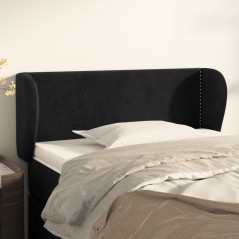 vidaXL Testiera ad Orecchio Nera 103x23x78/88 cm in Velluto