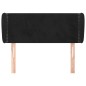 vidaXL Testiera ad Orecchio Nera 103x23x78/88 cm in Velluto vidaXL Testiera ad Orecchio Nera 103x23x78/88 cm in Velluto