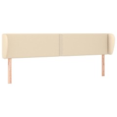 vidaXL Testiera ad Orecchio Crema 163x23x78/88 cm in Tessuto