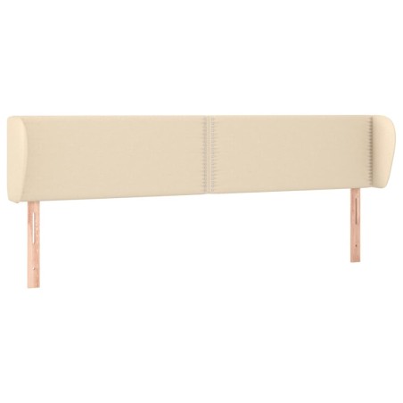 vidaXL Testiera ad Orecchio Crema 163x23x78/88 cm in Tessuto