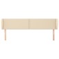 vidaXL Testiera ad Orecchio Crema 163x23x78/88 cm in Tessuto vidaXL Testiera ad Orecchio Crema 163x23x78/88 cm in Tessuto