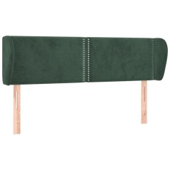 vidaXL Testiera ad Orecchio Verde Scuro 147x23x78/88 cm in Velluto