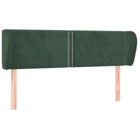vidaXL Testiera ad Orecchio Verde Scuro 147x23x78/88 cm in Velluto