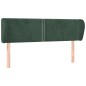 vidaXL Testiera ad Orecchio Verde Scuro 147x23x78/88 cm in Velluto