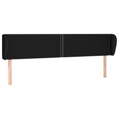 vidaXL Testiera ad Orecchio Nera 183x23x78/88 cm in Tessuto