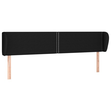 vidaXL Testiera ad Orecchio Nera 183x23x78/88 cm in Tessuto