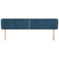 vidaXL Testiera ad Orecchio Blu Scuro 163x23x78/88 cm in Velluto vidaXL Testiera ad Orecchio Blu Scuro 163x23x78/88 cm in Velluto
