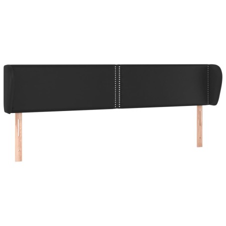 vidaXL Testiera ad Orecchio Nera 203x23x78/88 cm in Similpelle