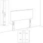 vidaXL Testiera ad Orecchio Blu 83 x 23 x 78/88cm in Tessuto vidaXL Testiera ad Orecchio Blu 83 x 23 x 78/88cm in Tessuto