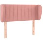 vidaXL Testiera ad Orecchio Rosa 83x23x78/88 cm in Velluto vidaXL Testiera ad Orecchio Rosa 83x23x78/88 cm in Velluto