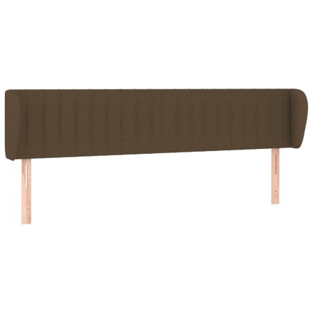 vidaXL Testiera ad Orecchio Marrone Scuro 163x23x78/88 cm in Tessuto