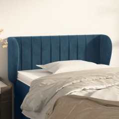 vidaXL Testiera ad Orecchio Blu Scuro 93x23x78/88 cm in Velluto