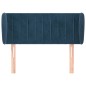 vidaXL Testiera ad Orecchio Blu Scuro 93x23x78/88 cm in Velluto