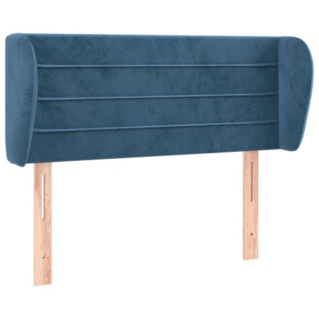 vidaXL Testiera ad Orecchio Blu Scuro 93x23x78/88 cm in Velluto