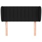 vidaXL Testiera ad Orecchio Nera 93x23x78/88 cm in Tessuto