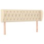 vidaXL Testiera ad Orecchio Crema 147x23x78/88 cm in Tessuto