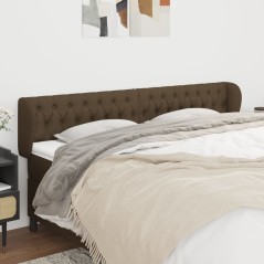 vidaXL Testiera ad Orecchio Marrone Scuro 183x23x78/88 cm in Tessuto