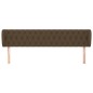 vidaXL Testiera ad Orecchio Marrone Scuro 183x23x78/88 cm in Tessuto