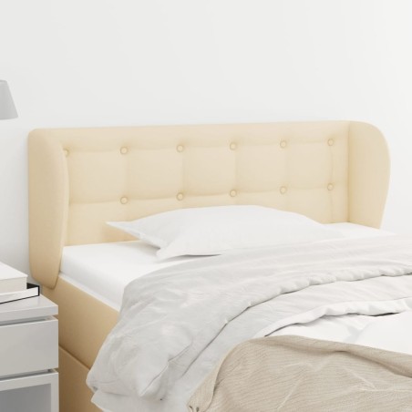 vidaXL Testiera ad Orecchio Crema 103x23x78/88 cm in Tessuto