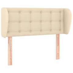 vidaXL Testiera ad Orecchio Crema 103x23x78/88 cm in Tessuto